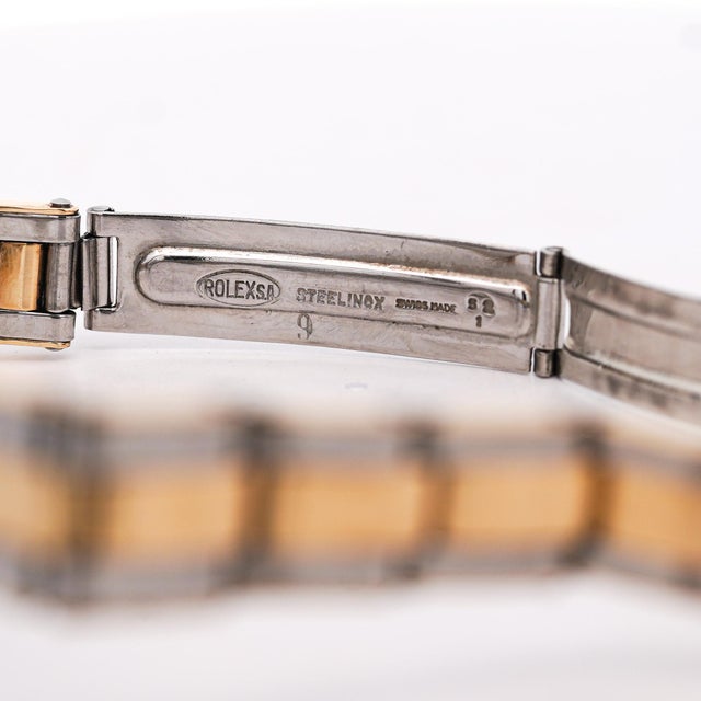 Vintage Rolex Precision 2-Tone Manual Wind Flex Stretch Bracelet Ladies Watch For Sale - Image 12 of 12