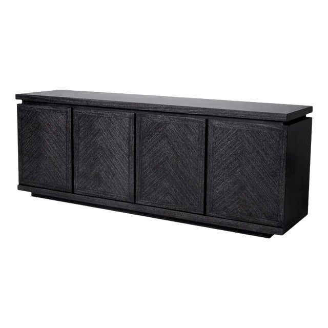 Sideboard in Charcoal Grey Oak Veneer For Sale