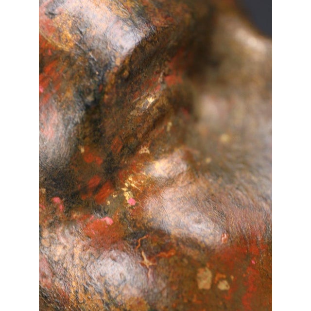 Polychrome Carved Bishop Bust, Continental Ecclesiastical Fragment, 1790, Limewood For Sale - Image 3 of 18