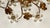 Mid-Century Modern Italian Gold Leaf-Plated Metal and Crystal 2-Light Ceiling Light, 1960s For Sale - Image 3 of 7