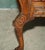 Animal Skin Victorian Carved Hardwood and Brown Leather Chesterfield Window Seat, 1890 For Sale - Image 7 of 18