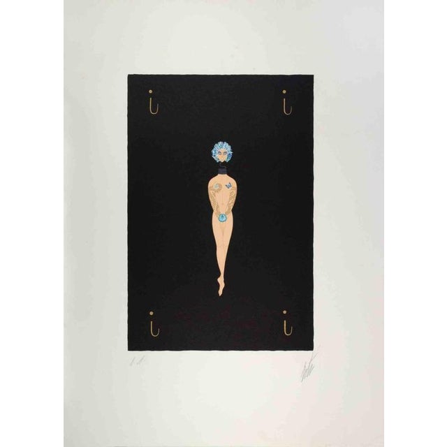 Erté, Nude Letter I, 1976, Lithograph For Sale - Image 4 of 4