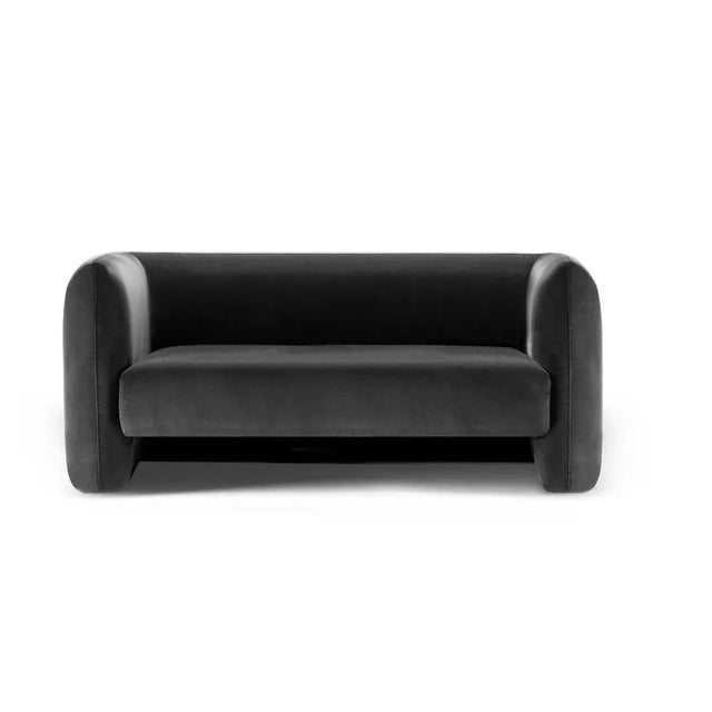 Black Velvet Jacob Sofa by Collector For Sale - Image 4 of 4