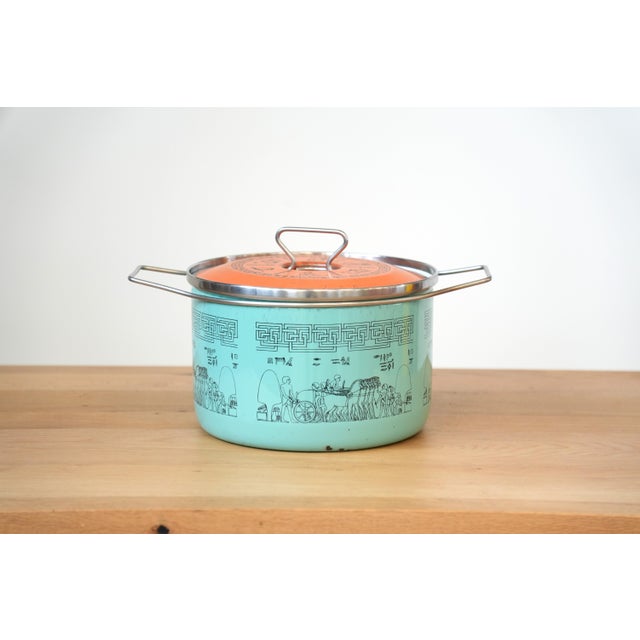 Metal Vintage Italian Blue Pot by Carla Agnelli for Siltal, 1970s For Sale - Image 7 of 7