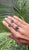 Modern Floral Blue Sapphire and Diamond Ring in 18k Gold Size 7 For Sale - Image 3 of 16