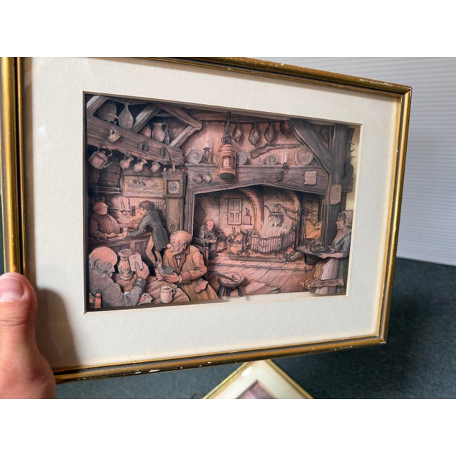 Anton Pieck Paper Tole Shadowbox Artworks, Pair For Sale - Image 4 of 18