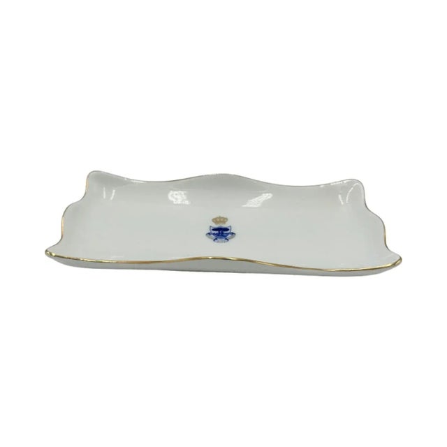 Mid 20th Century Vintage 5-Star Hotel Ritz Madrid Spain Ashtray Dish Porcelain For Sale - Image 5 of 12