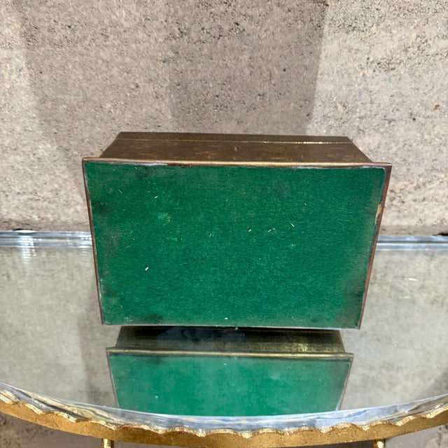 Fine Patinated Brass Etched Jewelry Box Style Tiffany For Sale - Image 18 of 18