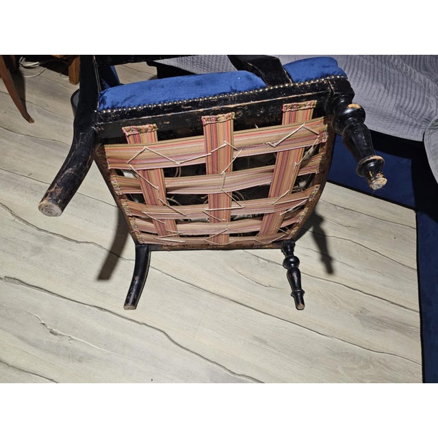 Upholstered Wooden Armchair, 1890s For Sale - Image 10 of 11