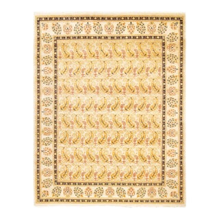 Eclectic Collection Hand-Knotted Area Rug - Ivory Collection 8' 1" x 10' 3" For Sale