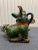 Early 20th Century Antique Italian Majolica Chinese Foo Dog or Guardian Lion Sculptures- a Pair For Sale - Image 5 of 12