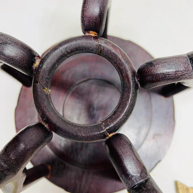 Mid 20th Century Chinoiserie Tall Plant / Vase Display Stand on Five Legs For Sale - Image 5 of 6