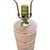 Peachy/Pink colored disc are made of lucite and stacked together, comes with its original round lucite finial. Lamp...
