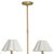 The Polly Chandelier embodies grace and versatility with its six shades, delicately crafted from white linen and sewn into...