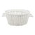 Tole Bamboo Planter with Liner in White, Large For Sale