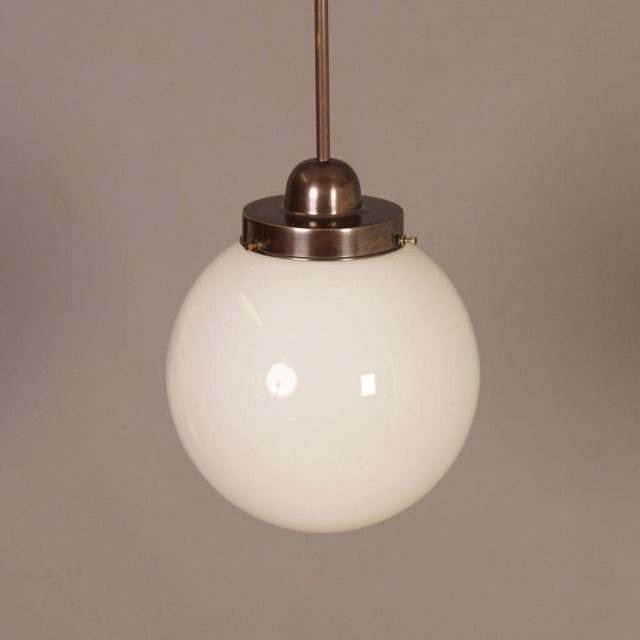 Rare giso hanging lamp model 4c designed by w.h. Gispen for gispen in 1931. A greater length was possible at an additional...