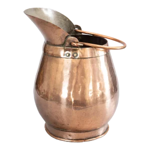 Large Early 19th Century French Hammered Copper Jug or Pitcher