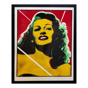 Mario Torero - Pop Art Portrait of Rita Hayworth-1983 Original Lithograph