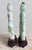 Pair 10" Antique Chinese Qing Natural Jadeite Jade Kuan Yin With Cranes & Stands For Sale - Image 11 of 12