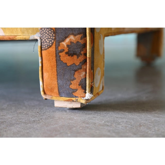 Mid-Century Modern Attributed to Milo Baughman for Thayer Coggin Loveseat Jack Lenor Larsen Primavera For Sale - Image 3 of 14