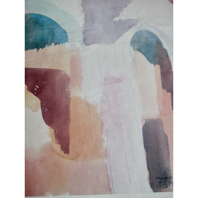 1980s Abstract Print of Louis Moilliet the Mosque Fez For Sale - Image 6 of 11