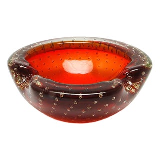 Sommerso Murano Glass Bowl by G. Ferro, Italy, 1950s For Sale
