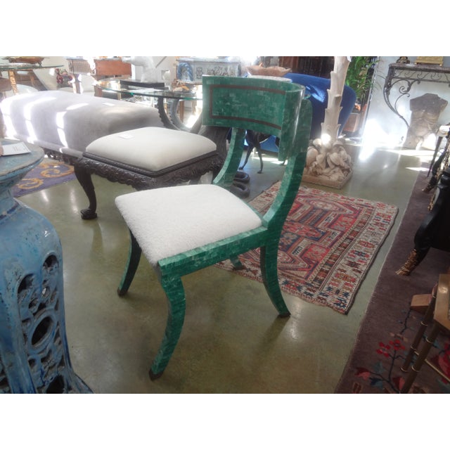 Late 20th Century Vintage Maitland - Smith Tessellated Stone Klismos Chair For Sale - Image 12 of 12