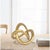 Modern Gold Geometric Knot Tabletop Sculpture Decor For Sale - Image 4 of 7