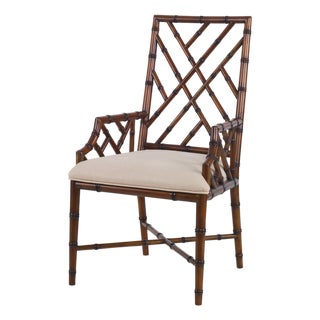 Century Furniture Brighton Arm Chair, Regency/Flax For Sale