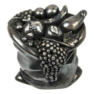 Metal Decorative Cornucopia Ornament, Italy, Mid-20th Century For Sale