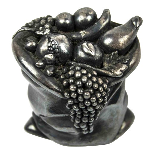 Metal Decorative Cornucopia Ornament, Italy, Mid-20th Century For Sale