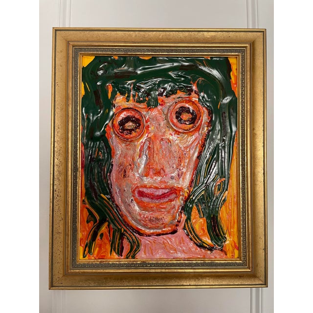 1990s Vintage Figurative Framed Painting by Lee Berger For Sale - Image 5 of 13