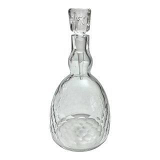 1940s Baccarat Crystal Ecaille/Honeycom Decanter For Sale