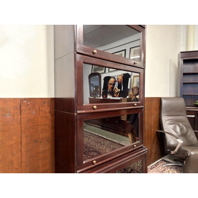 Wood Classic English Globe Wernicke Bookcase For Sale - Image 7 of 11