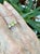 Green 14k Yellow Gold Peridot, and Cubic Zirconia Cocktail Ring For Sale - Image 8 of 8