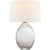 Myla Medium Wide Table Lamp in Clear Glass with Linen Shade Designer: Chapman & Myers Height: 27" Shade Detail: 12.5" x...