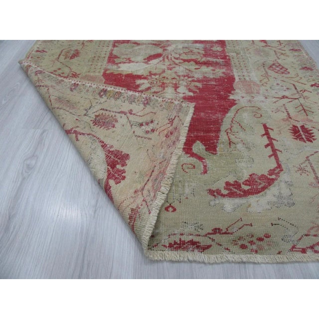 Mid 20th Century 1960s Vintage Turkish Ghordes Rug - 4′3″ × 5′8″ For Sale - Image 5 of 6