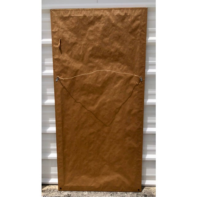 Large Vintage Beveled Gold Solid Wood Full Length Mirror For Sale - Image 10 of 12