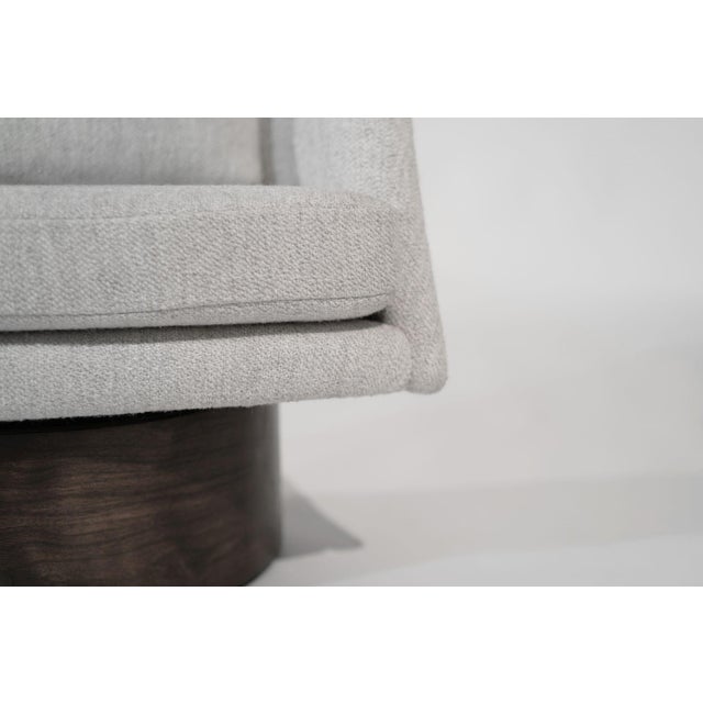 Set of Swivel Lounges on Walnut Supports by Leon Rosen, Circa 1970s For Sale - Image 11 of 12