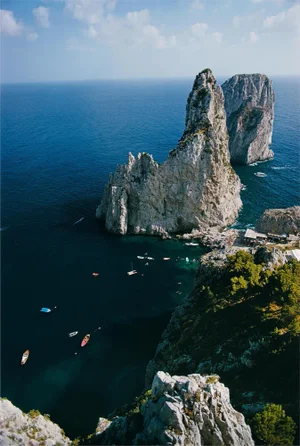 Slim Aarons, Faraglioni Rocks, Capri, 1974, Digital Color C-Print