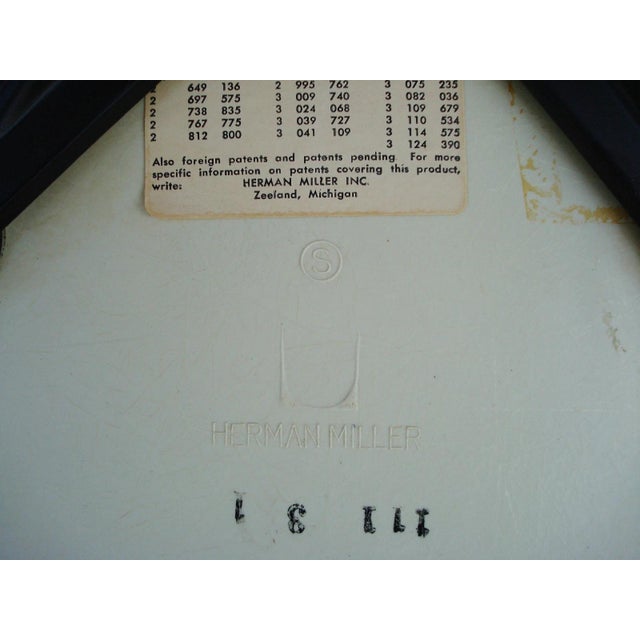 Plastic Pair of 1960s Herman Miller Eames Molded Fiberglass Swivel Chairs in Yellow Naugahyde For Sale - Image 7 of 7