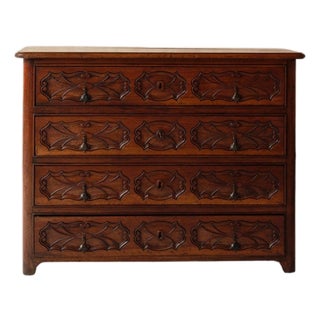 19th Century French Walnut Chest of Drawers For Sale