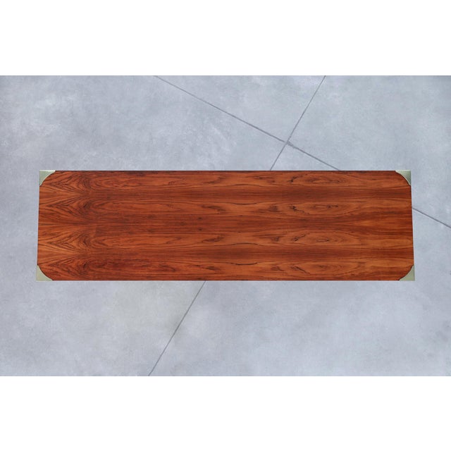 1960s Vintage Rosewood and Brass Campaign Dresser by John Stuart For Sale - Image 10 of 13