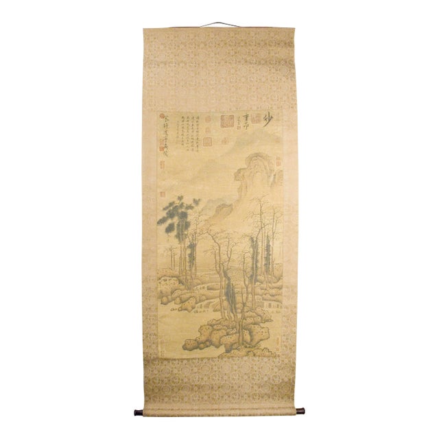 Early 20th Century Chinese Landscape Scroll For Sale