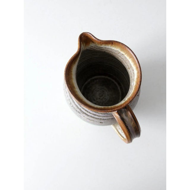 Vintage Signed Studio Pottery Pitcher For Sale - Image 11 of 13