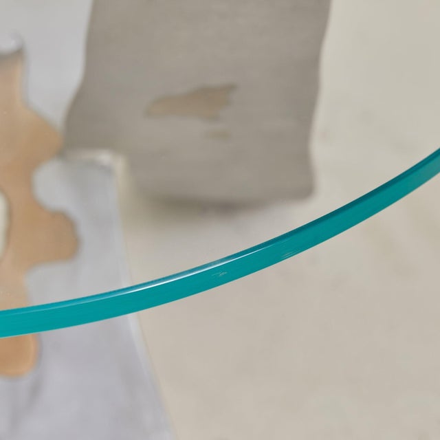 Spanish Brass Coffee Table with Oval Glass Top Attributed to David Marshall For Sale - Image 11 of 11