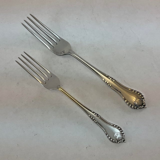 Metal The Finest, Silver Plated Dessert/Salad Fork, Chesterfield. For Sale - Image 7 of 13
