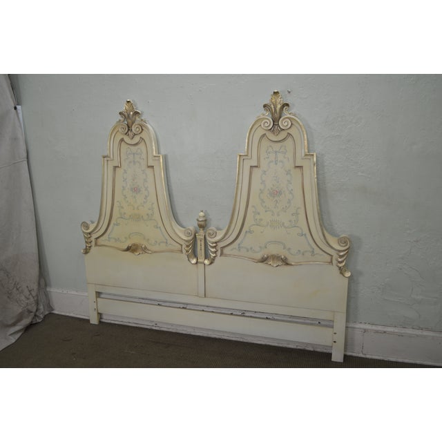 Karges Vintage Hand Paint Decorated King Size Headboard Chairish