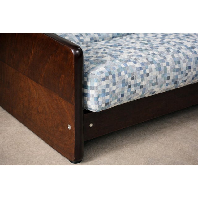 Pair of Armchairs in Brazilian Hardwood & Upholstered Fabric by Geraldo De Barros, 1970s For Sale - Image 9 of 10