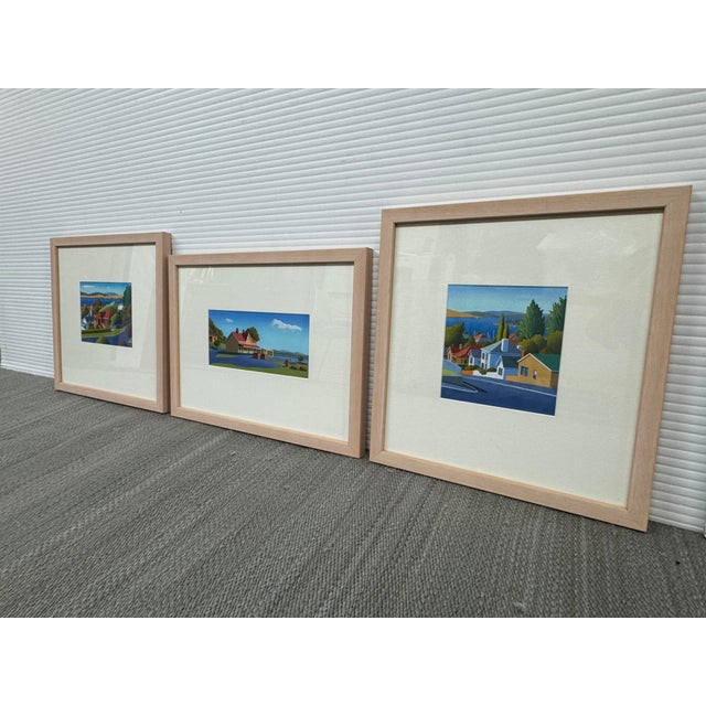 Modern Steve Howie Signed Tasmania, Australia Architectural Artworks, Set of 3 For Sale - Image 3 of 12